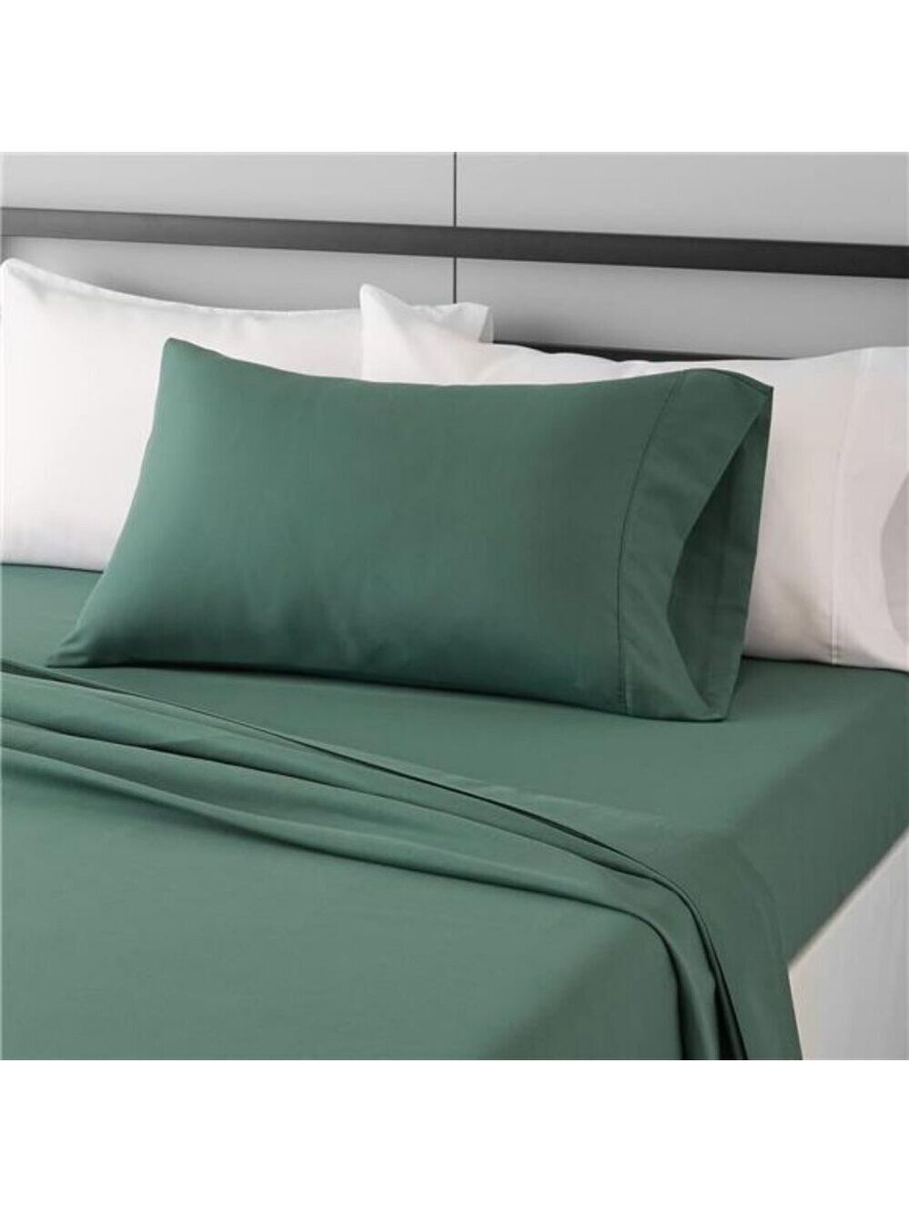 Twin XL Microfiber Bed Sheet Set Emerald Green Soft Wrinkle Free Deep Pocket